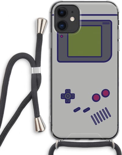 Case Company® - Hoesje met koord geschikt voor iPhone 11 hoesje met Koord - Game On - Telefoonhoesje met Zwart Koord - Bescherming aan alle Kanten en Over de Schermrand