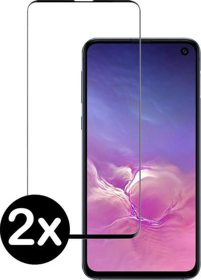 Screenprotector - 2 Stuks - Geschikt voor Samsung Galaxy S10e - Full Cover - Beschermglas - Gehard Glas - Tempered Glass - Screen Protector
