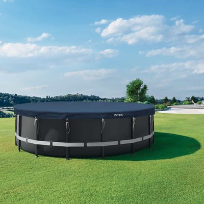 INTEX Zwembadcover Ø594 x 20 cm Rond PVC en PET