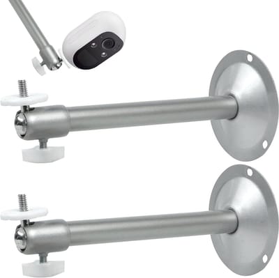 Camerahouder - Beveiligingscamera beugel - Buitenbeveiliging - 360 graden rotatie - 21 cm lengte - Zilver