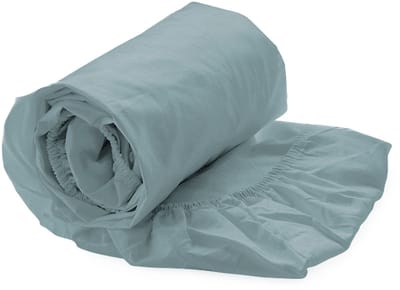 Heckettlane Hoeslaken Elementi - Onderlaken 1 persoons - 90x200 cm - 100% Katoen-Satijn - Blauw