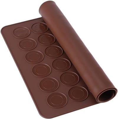 Siliconen Bakmat voor Macarons met 48 Holes - Herbruikbare, Antikleef Bakvorm voor Koekjes, Taart en Dessert Decoratie (39 x 28.5 cm)