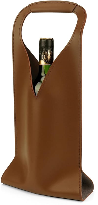 Dailygoods- Wijnfleszak Veganistisch Leer - Herbruikbaar - Cadeauverpakking Wijnfles - Luxe Geschenkzakken - 42,5 x 17,5 cm - Geschikt voor 750 ml - Wijnzak