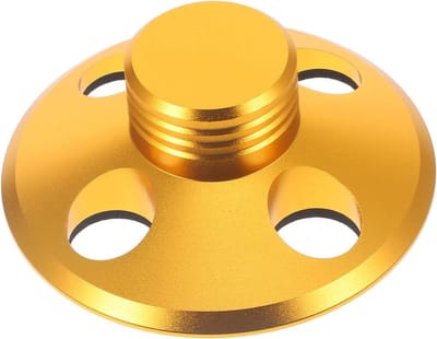 Platenstabilisator - Draaitafel Gewicht - Verbeter Geluid - Aluminium Legering - 7.8 x 7.8 x 3 cm - Goud