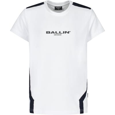 Ballin Amsterdam -  Jongens Slim Fit   T-shirt  - Wit - Maat 140