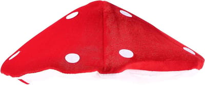 Paddenstoelhoed - Fantasie Hoed - Verkleedfeest - Rood met witte stippen - 40 cm - Rood