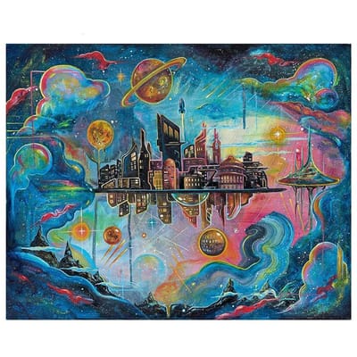 Broderie Diamant DIY Univers Miniature Peinture Diamant Point de Croix Mosaïque Strass Décoration 20X30CM black
