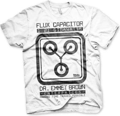 Back to the Future Flux Capacit-shirt of T-shirt White