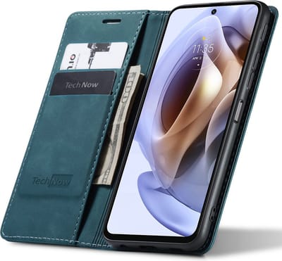 Hoesje geschikt voor Motorola Moto G31 / G41 - Book Case Leer Slimline Blauw