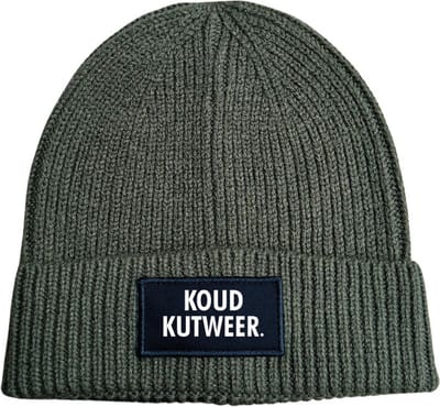 Koud kutweer wintermuts rib gebreid military green - soBAD. | Wintersport | Après ski outfit Warme Muts voor Volwassenen | Heren en Dames Beanie