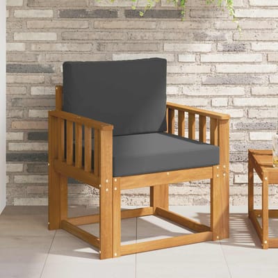 vidaXL - Buitensofa - Massief - Acacia - Hout - en - Polyester - Naturel
