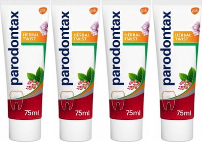 Parodontax - Tandpasta - Herbal Twist - Ginger & Mint - 75ml x 4