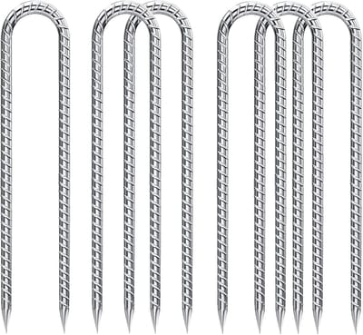 U-vormige Grondankers voor Stabiele Bevestiging - 30 cm - Sterke Anti-Roest Haringen
