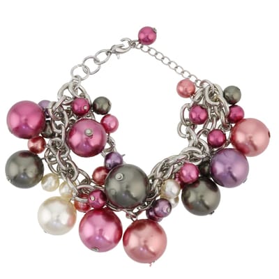 Behave - Armband - mix roze parels - feestelijk avondaccessoire