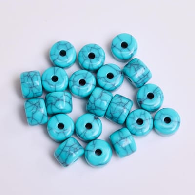 100 stuks Imitatie Turkoois Gebarsten Verspreide Kralen, Kralen Diy Armband Ketting, Handgemaakte Kleding Accessoire Materiaal 10*10mm 100Pcs groen