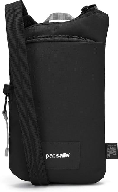 Pacsafe GO Tech Crossbody tas - 0.2L - RFID - Anti-diefstal - Festivaltas - Reistas - Zwart