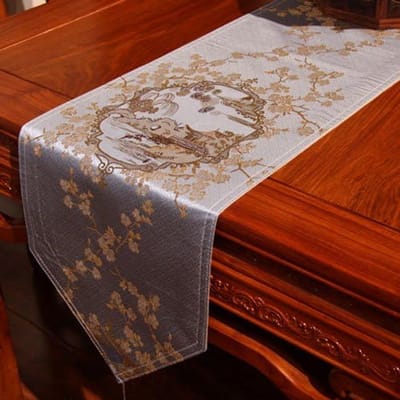 Houten Tafelloper Eettafel Decoratie, Blauw, 30 * 240cm