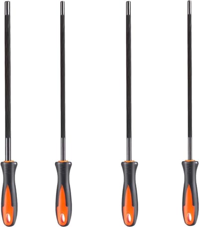 Set van 4 Vijl voor Kettingzaag met Handvat - Geschikt voor Elektrische Zaag, DIY Projecten en Onderhoud, 4 Maten 3.2mm/4mm/4.8mm/5.2mm