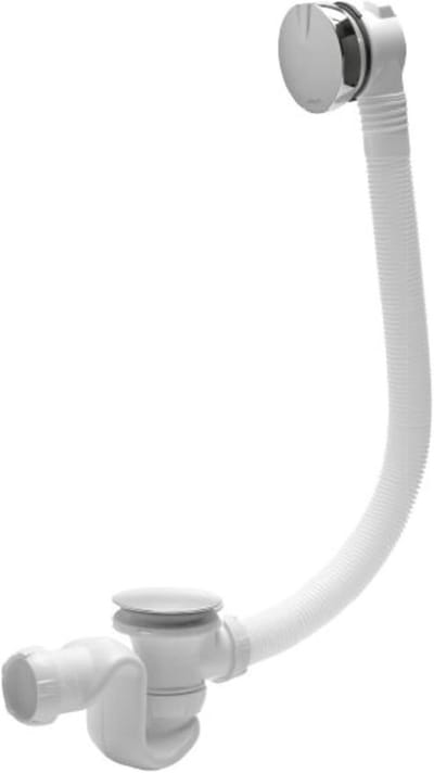 Badkamer afvoerplug met hoge flow sifon en metalen afdekplaat