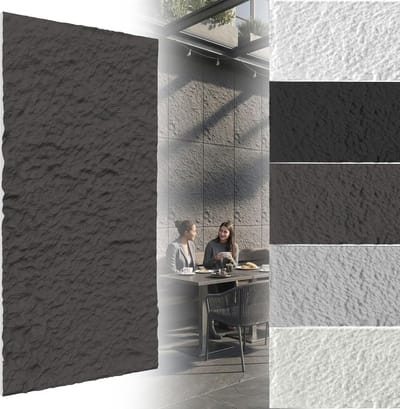 ACXIN Wandpanelen 3D - Wandpanelen Steenlook Muurpanelen Wandbekleding Decoratief PU Waterdicht Badkamer Woonkamer Keuken - 120x60cm - 3cm Dik - Zwart - 2 Stuks