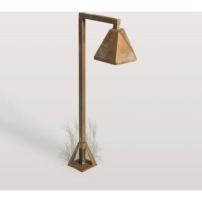 Moretti Luce LED sokkellamp Silva Edge, 50 x 19 cm, antiek messing