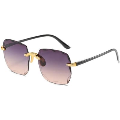 Lunettes de Soleil Carrées Sans Monture Classiques Dégradées pour Femmes Correction Visuelle Professionnelle Utilisation Quotidienne Confortables Haute Performance Optique