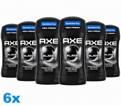 Axe - Deodorant Man - Stick - Black - 48h lang - 6 x 50 ml - Voordeelverpakking