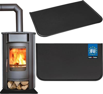 Vloerplaat Haard - Asplaat Bodemplaat - Vloer Beschermen - Gepoedercoat Staal - 40 x 60 cm - Antiek Koper