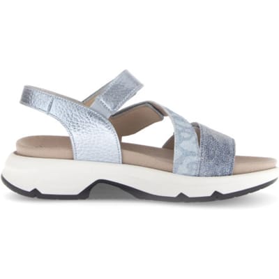 Gabor rollingsoft sensitive 66.882.16 - dames rollende wandelsandaal - Blauw - maat 38.5 (EU) 5.5 (UK)