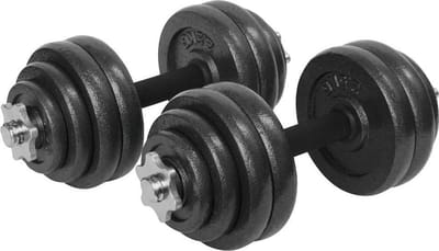 ForzaFit Verstelbare Dumbbell set 30 kg met koffer - Gietijzeren gewichten - 2x 15 kg