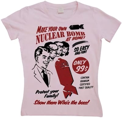 Hybris Dames-T-shirt 'Make Your Own Nuclear Bomb Girly' SH-5-15184-H16-4