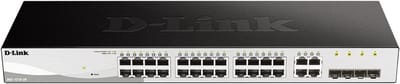 28-poorts Gigabit Smart Switch met 24 LAN poorten en 4 SFP Combo Poorten