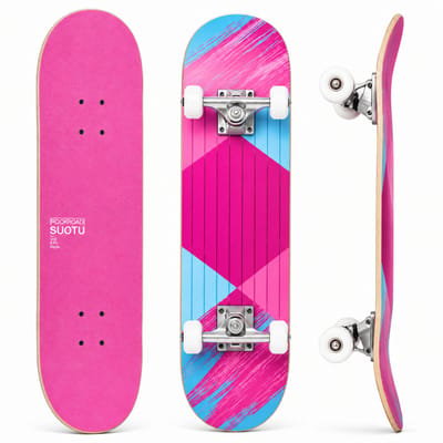 Suotu Skateboard - 80x20cm - ABEC-9 - 95A - schokabsorptie - Jongens - Meisjes - Volwassenen Skateboards