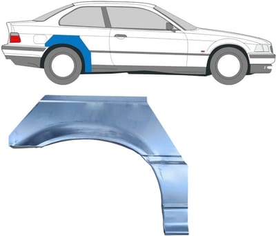 Reparatiepaneel achterspatbord voor BMW 3 E36 1990-2000 / Rechts / COUPE