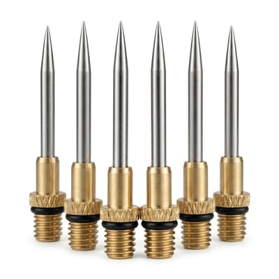 Koperen dartpunten 40 mm – stalen darttips vervangingspunten voor steel tip darts – universele dartpunten voor precisie en duurzaamheid – dart accessoires voor heren en dames – set van 6 dartpunten