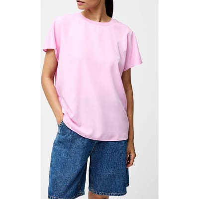 French Connection Capriana Crepe Crew Nk Top Bubblegum Pink Größe: XS | Blusen Outlet | Damen | Rosa