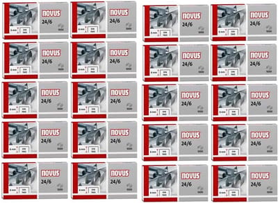 Nietjes 24/6 20 mm Kartonnen Huls 1000 Stuks - Nietmachine Kantoor
