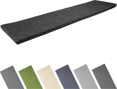 Garronda Bankkussen 160x40 cm – 4 cm dik – Waterafstotend & UV-bestendig – Zwart GD-AM-Dino