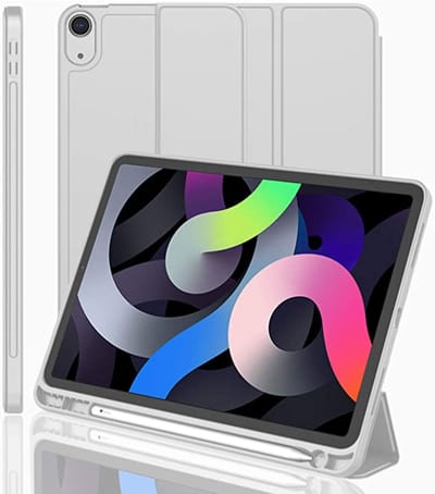 EtuiTab - Smartcase voor Apple iPad 10.9/11 Gen - Grijs - Eco-leer en Siliconen
