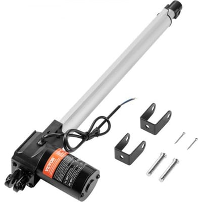 VEVOR 6000N Lineaire Actuator DC 12V Lineaire Aandrijving Ip44 Elektrische Lineaire Motor 400 mm Slaglengte Geluidsniveau ≤50 DB Elektrische Deuropener 5 mm/s Rijsnelheid Lineaire Technologie Aanpassing Aandrijving