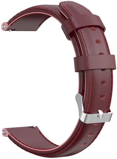 KELERINO. Leren bandje geschikt voor Samsung Galaxy 46 MM / Gear S3 - Donker Rood