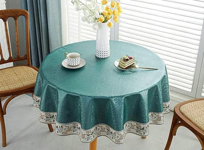 Ronde placemats - Tafelonderleggers - Tafel decoreren - Hittebestendig PU - 220x220 cm - Groen