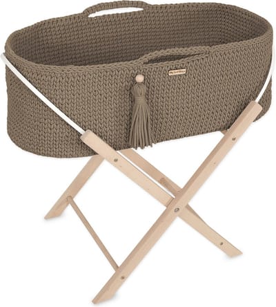 Moses mand BOHO Handgemaakt met standaard - mokka