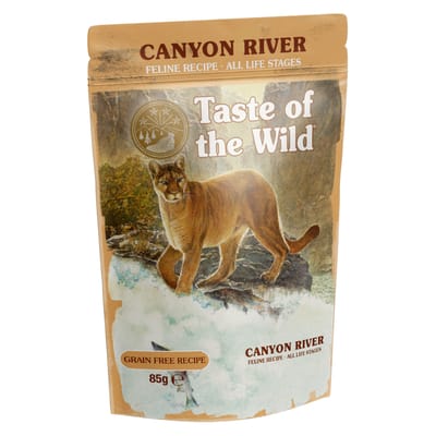 12x85g Taste of the Wild Canyon River met forel natvoer voor katten