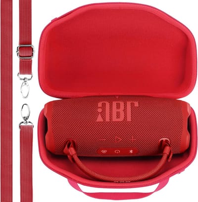 Duurzame Hard Case voor Draagbare Luidspreker, Geschikt voor JBL Charge 6, Rood, Ideaal voor Reizen en Bescherming