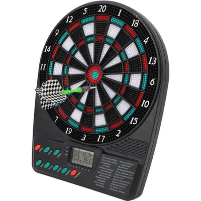 Ensemble de cible de fléchettes électronique Score automatique Cible de fléchettes à pointe souple avec plusieurs modes de jeu pour la famille
