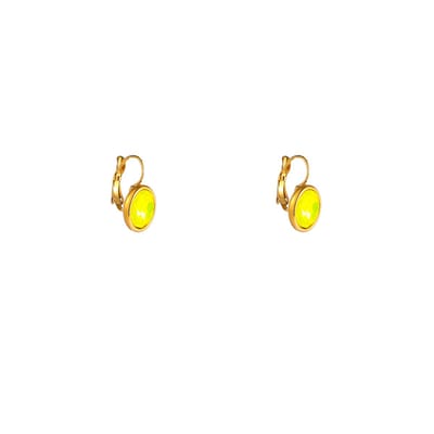 Go Dutch Label Oorhangers French Hook Oval Lemon