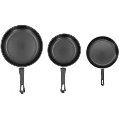 3-delige Koekenpannenset Huishoudelijk Mini Anti-aanbakpan Keukengerei voor Inductiekookplaat Gasfornuis black