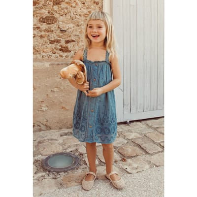 Louise Misha Dress Guananina Storm Plumetis Size: 6M | Dresses Outlet | Unisex | Blauw