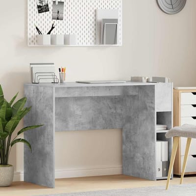 vidaXL - Bureau - Beton - Grijs - Bewerkt - hout - 109 - x - 50 - x - 78 - cm